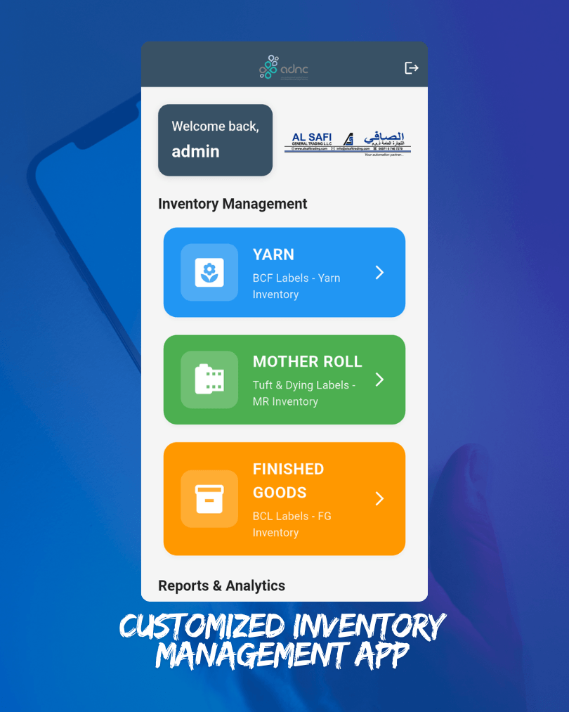 Barcode label and inventory management system